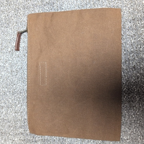 Mark & Graham Brown Canvas Zip Pouch - Picture 2 of 5